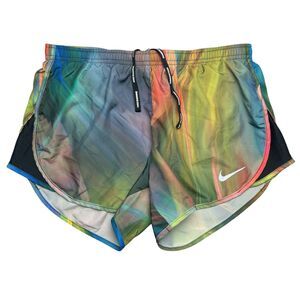 Nike Dri-FIT‎ Running Shorts Small Multicolor Athletic Lined Back Zip Pocket